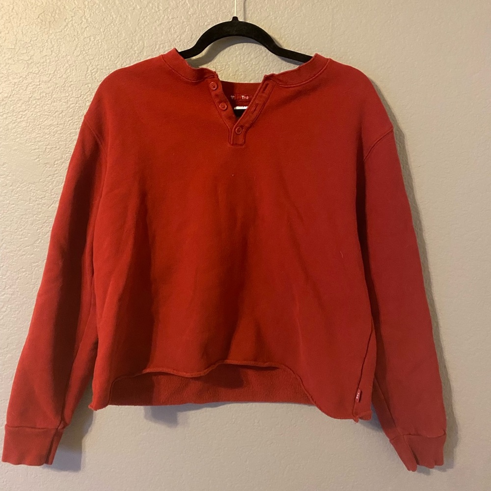 Aritzia TNA red sweatshirt